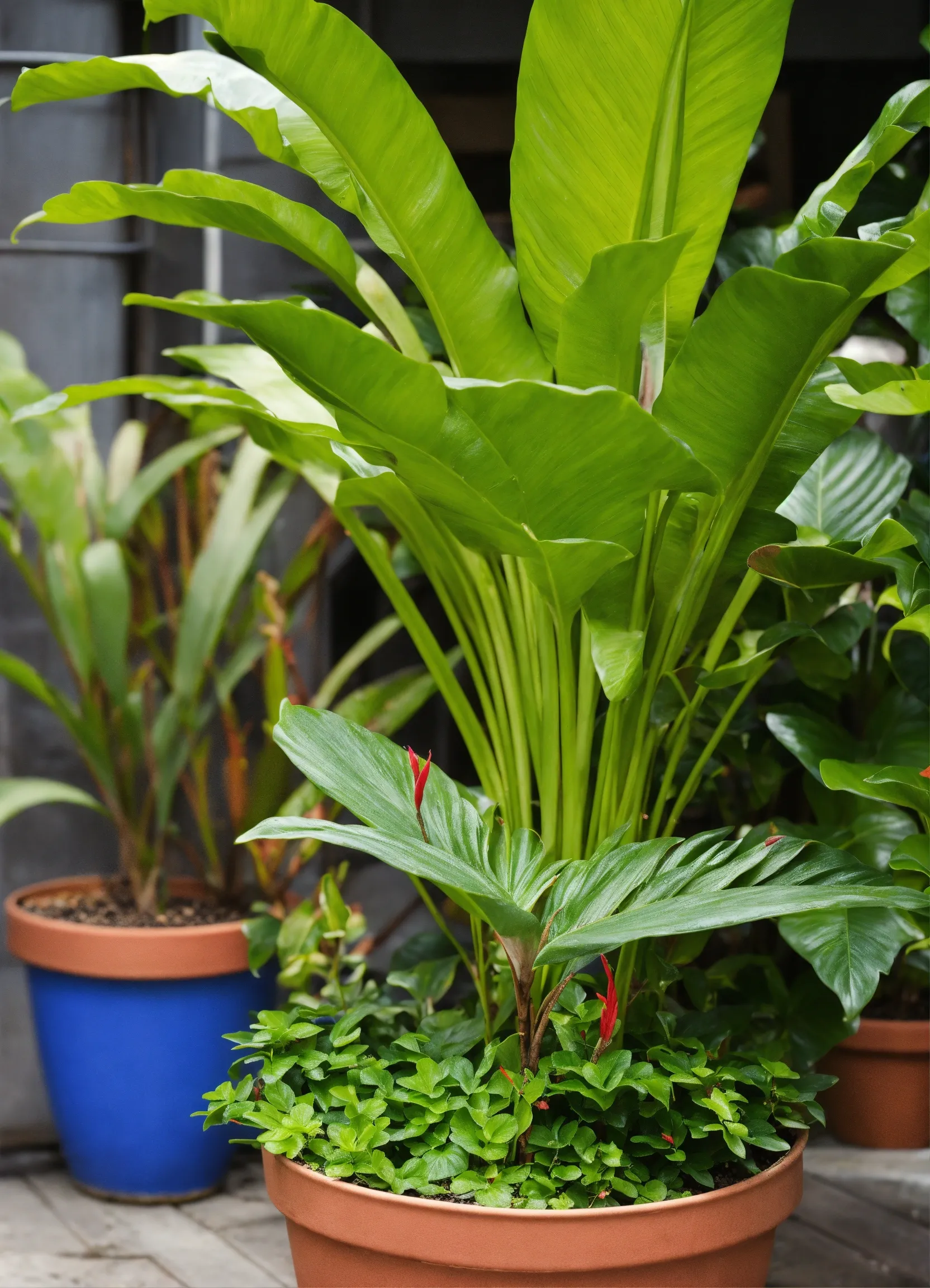 Cozy plant-filled living space